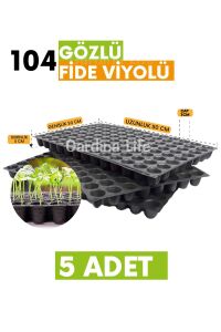 Fide Viyolü 104 Gözlü Fidan Viyolleri Tohum Çimlendirme Kabı Fide Yetiştirme Kabı  - 3