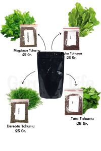 Mega Boy 4 Çeşit Yeşillik Tohum Paketi Maydanoz , Roka , Tere , Dereotu Toplam 100 Gr. 45.000 Tohum - 2