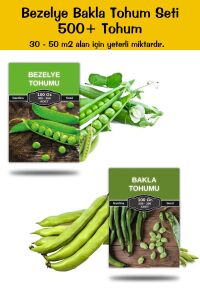 Tohum Paketi Bezelye , Bakla Tohumu 500 Tohum 200 Gr. - 1